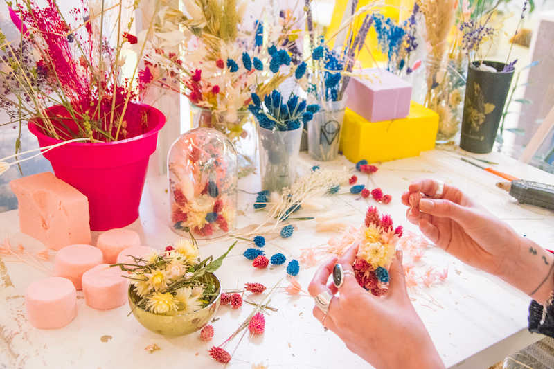 idées evjf strasbourg - atelier de fleurs séchées strasbourg