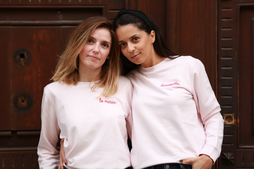 shooting photo je tadore sweat rose la mariee et demoiselle